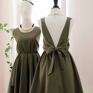 Olive Green Cocktail Dress